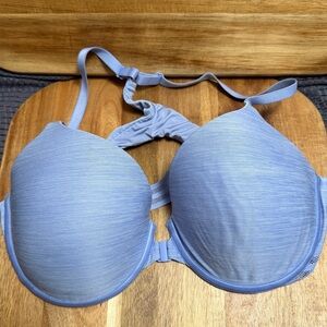 Victoria’s Secret | Semi-Demi Front Closure Heathered Racerback Bra, Size 36D